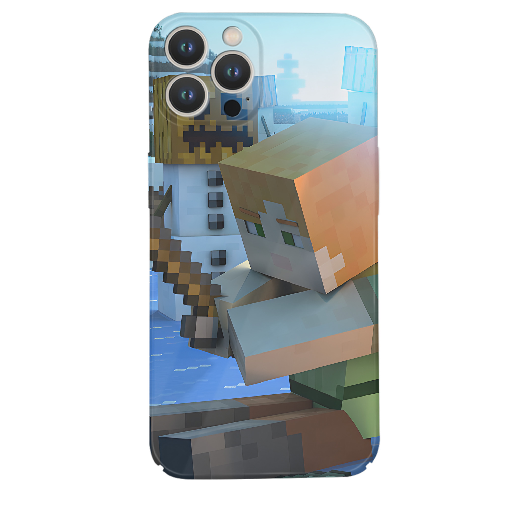（画像用） マインクラフト ブロックの世界 Minecraft MC Block world 【iPhone 14シリーズ対応】ハードケース